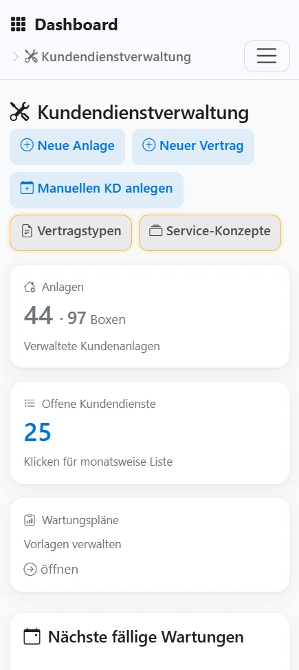 Kundendienst auf dem Handy