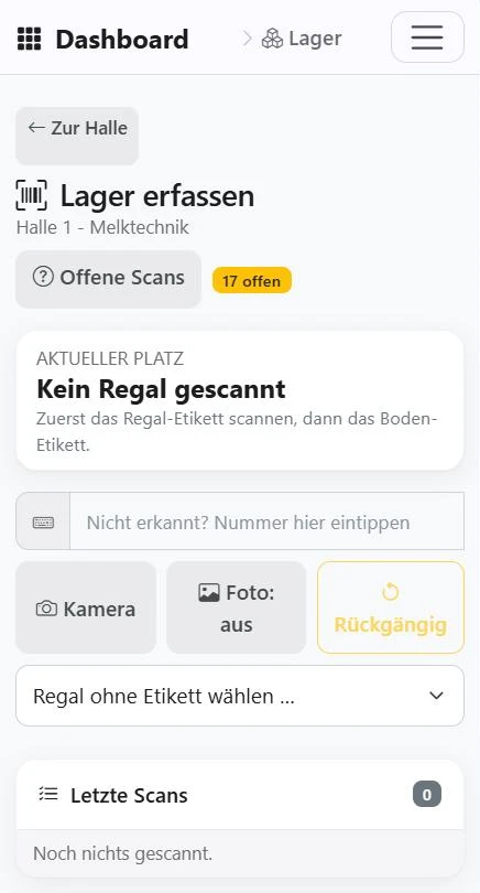 Scan-Modus auf dem Handy