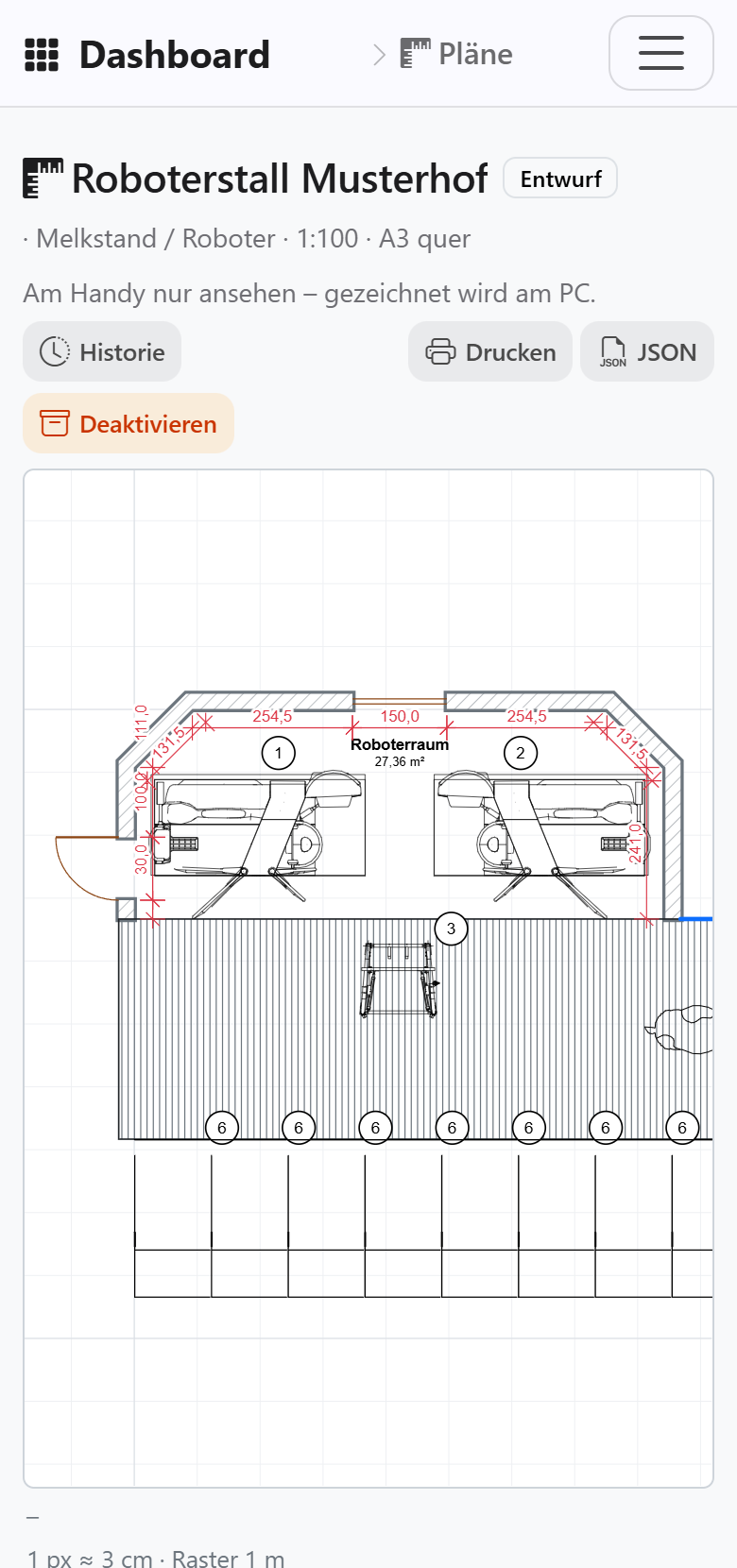Plan auf dem Handy